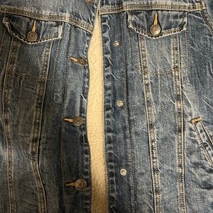 Cat & jack jean jacket kids Xl 14/16 never worn tags fleece lined